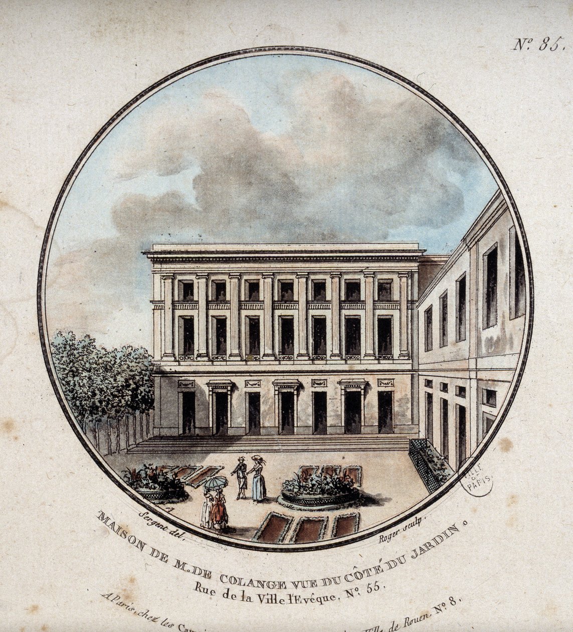 Maison de M. de Colange, vue du jardin (rue Ville-l