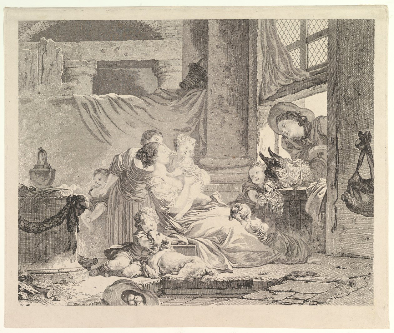 La famille du fermier - Antoine Louis Romanet