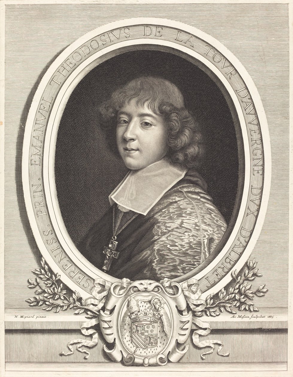 Cardinal de Bouillon - Antoine Masson after Nicolas Mignard