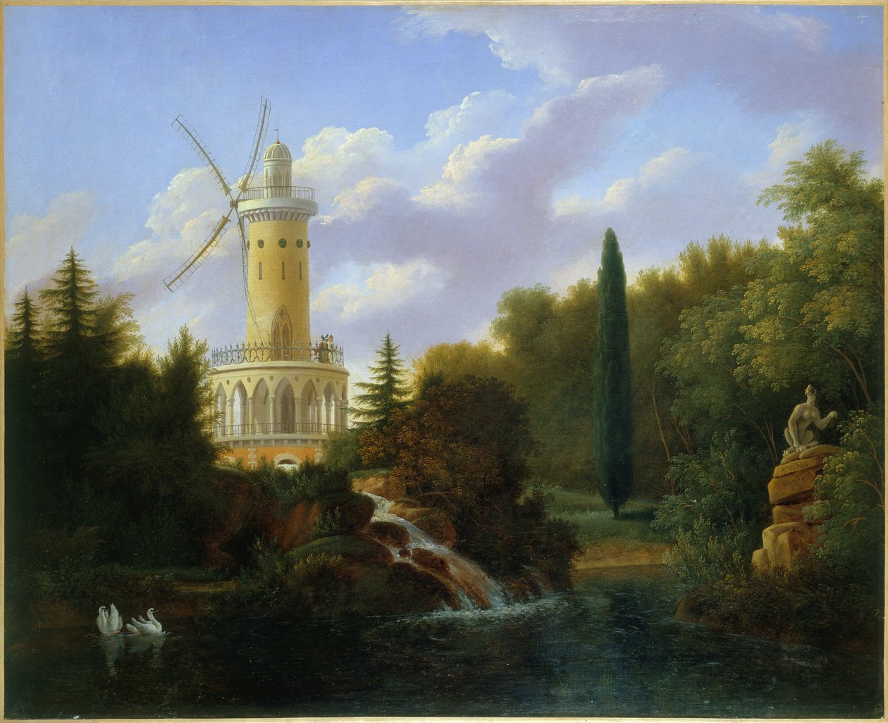Moulin à vent à la Folie-Beaujon à Paris, 1827 - Antoine Patrice Guyot
