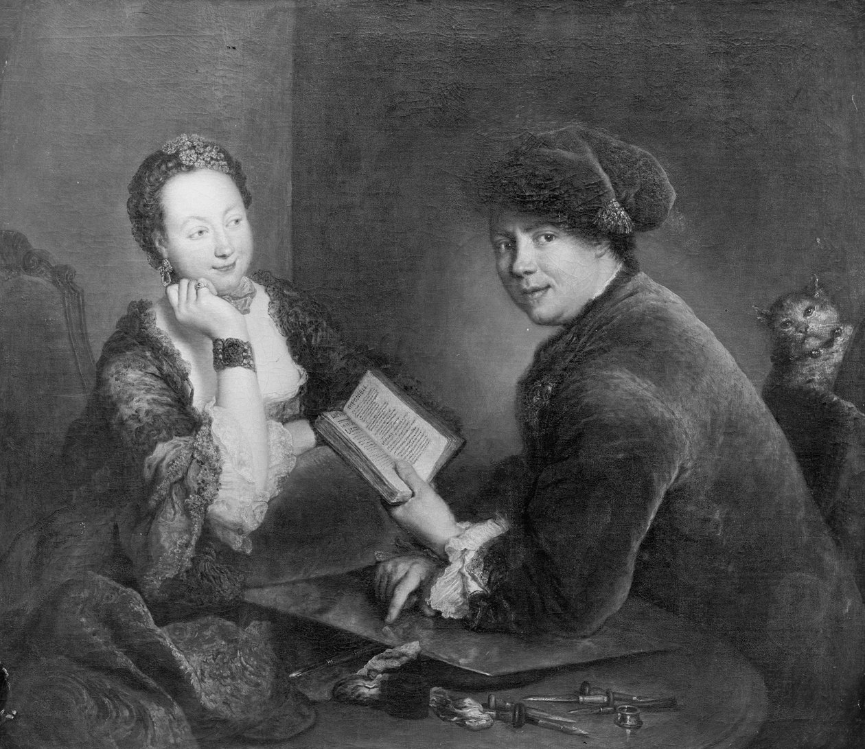Portrait du graveur Georg Friedrich Schmidt et de son épouse Dorothea Luise, née Videbant - Antoine Pesne