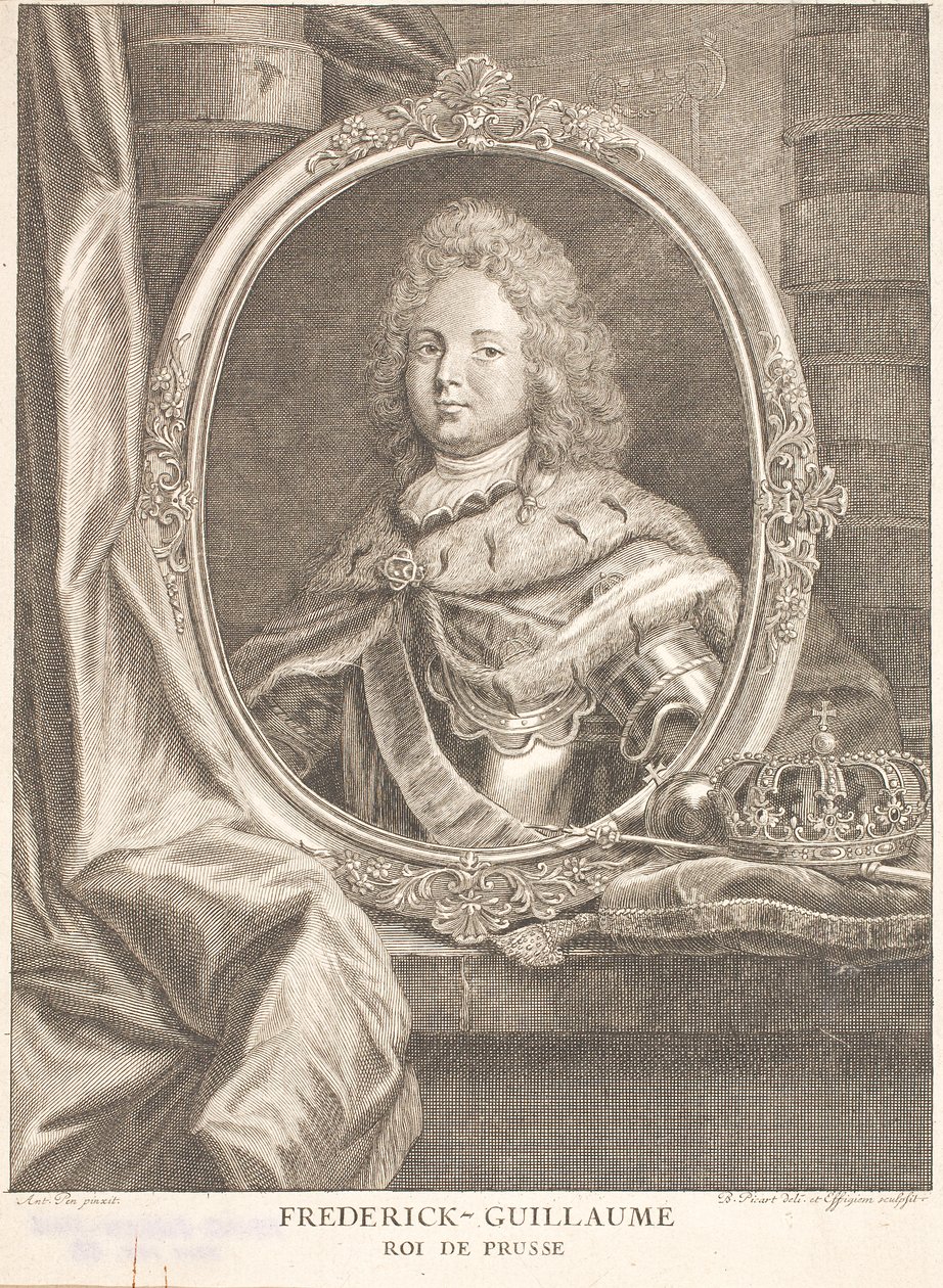 Frédéric-Guillaume Ier, roi de Prusse et en tant que Frédéric-Guillaume II, électeur et margrave de Brandebourg - Antoine Pesne