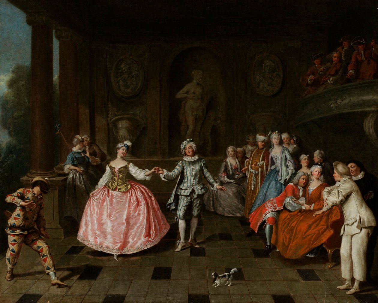 Le bal masqué - Antoine Pesne