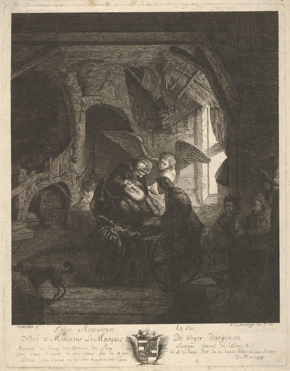 Tobias rendant la vue à son père, 1755 - Antoine de Marcenay Ghuy