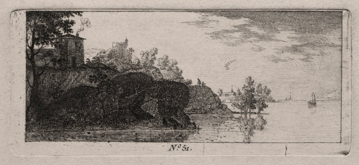 Cottage sur un promontoire rocheux le long d