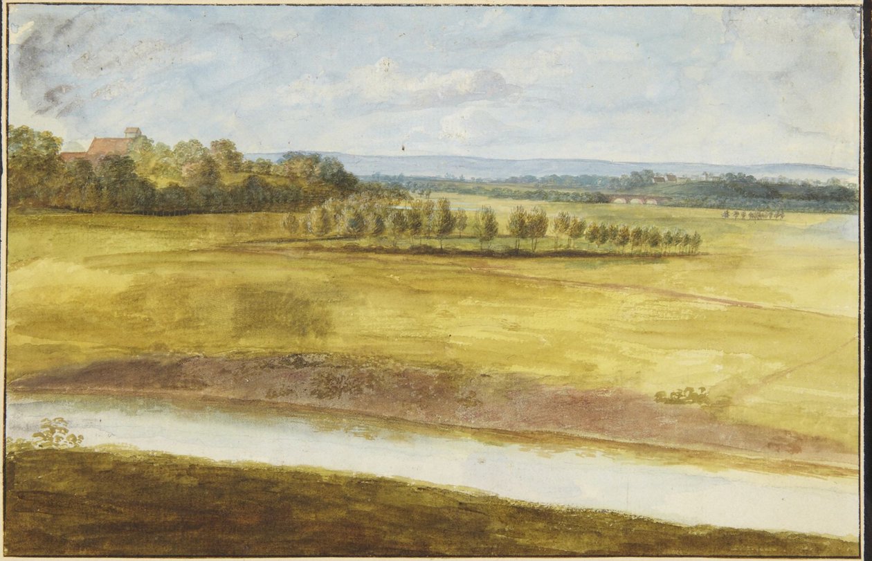Paysage avec une rivière - Antoine de Marcenay de Ghuy