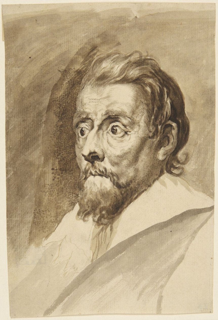 Vieil homme barbu, tourné vers la gauche - Antoine de Marcenay de Ghuy