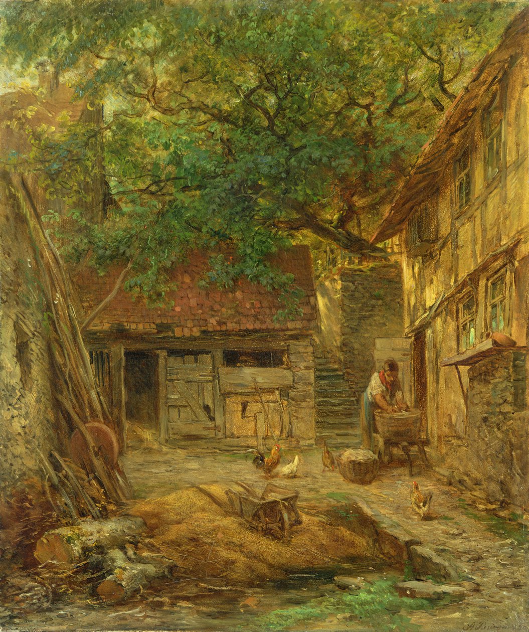 Cour de ferme, 1862 - Anton Burger