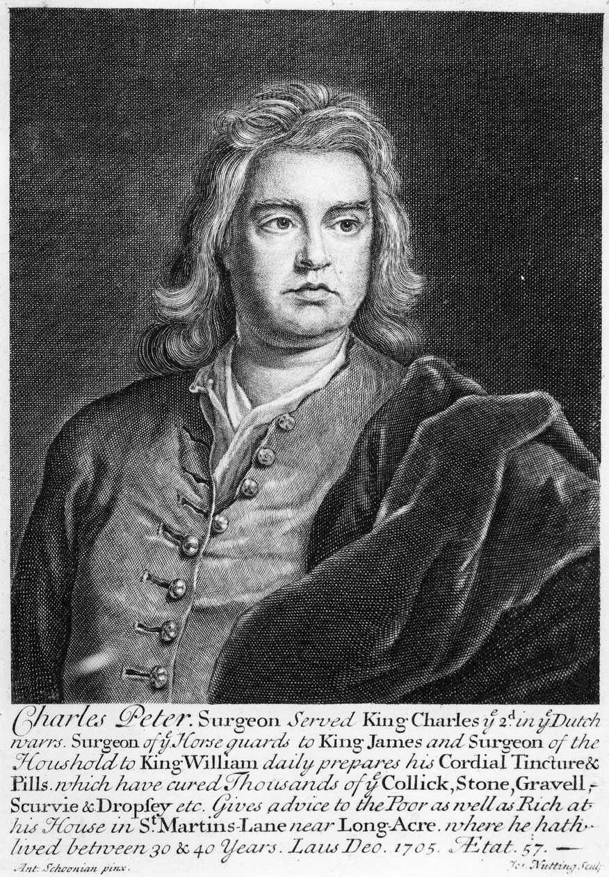 Charles Peter, gravé par Joseph Nutting, 1705 - Anton Schoonjans
