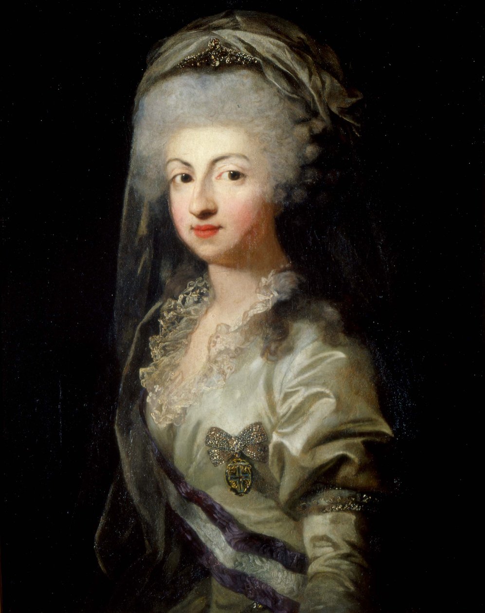 Portrait de la princesse Maria Carolina de Bourbon avec diadème - Anton Graff