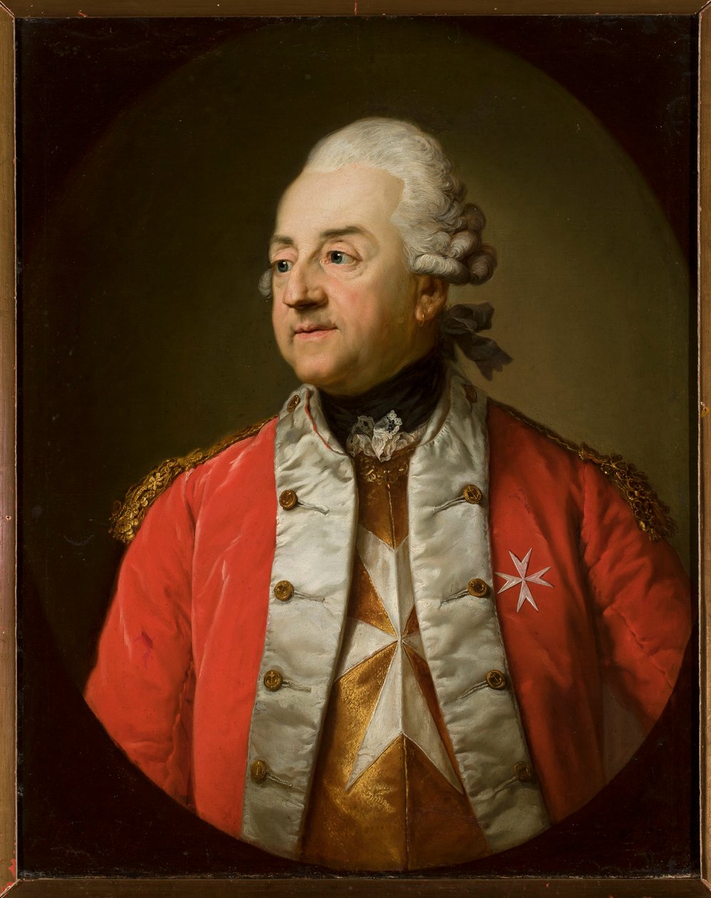 Portrait de Johann N. Schaffgotsch en uniforme militaire - Anton Graff