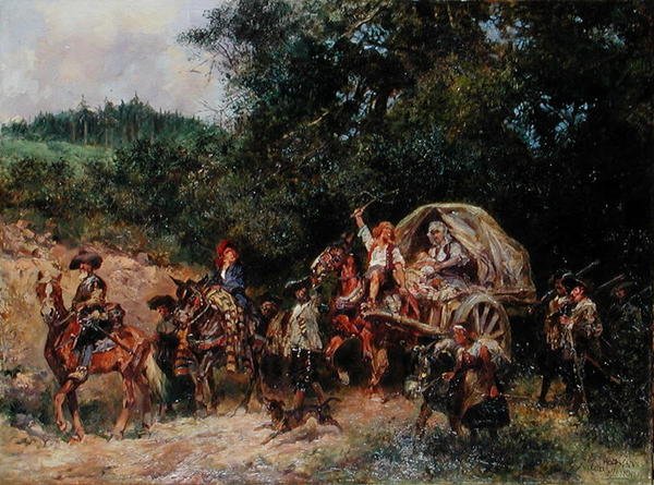 Suiveurs de camp, vers 1900 - Anton Hoffmann