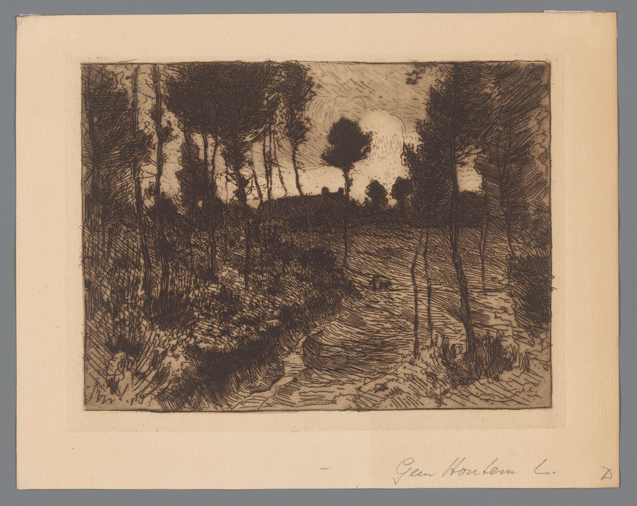Chemin forestier au crépuscule - Anton L. Koster
