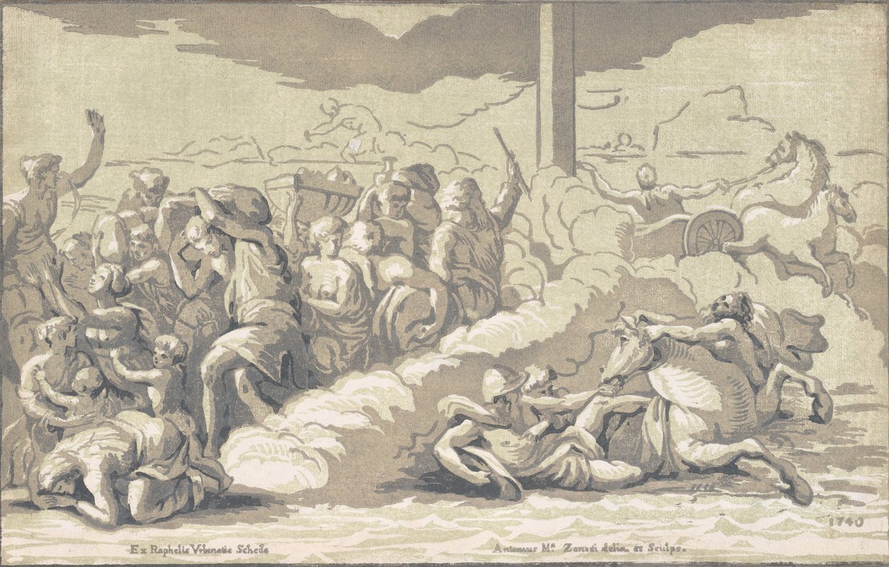 Les Israélites traversant la mer Rouge, vers 1740 - Anton Maria Zanetti