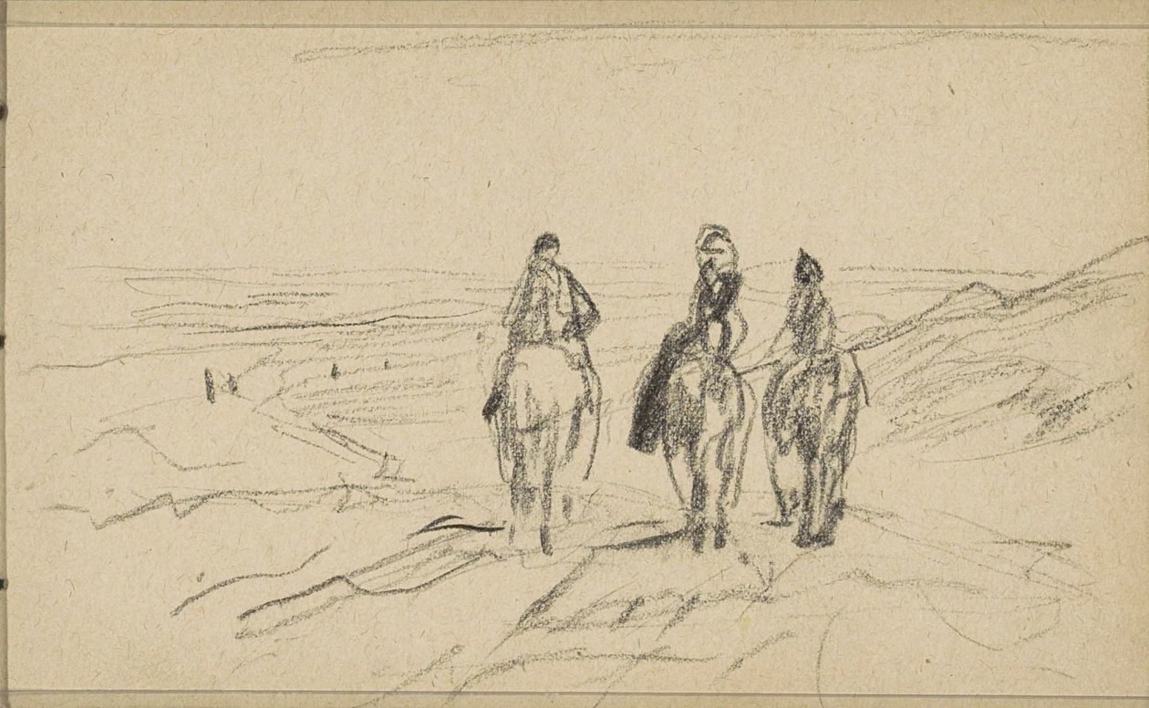 Trois cavaliers dans les dunes - Anton Mauve