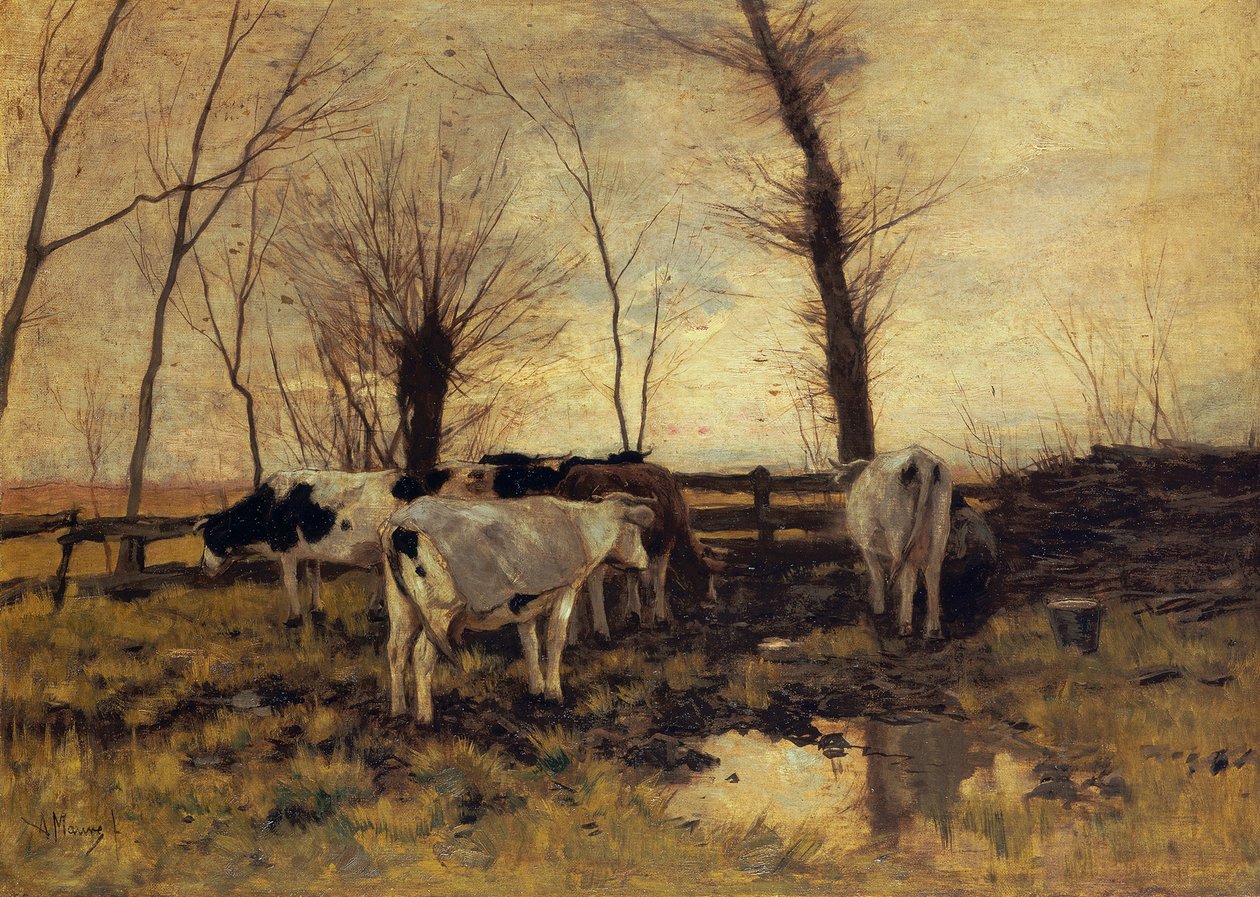 Vaches au pâturage - Anton Mauve