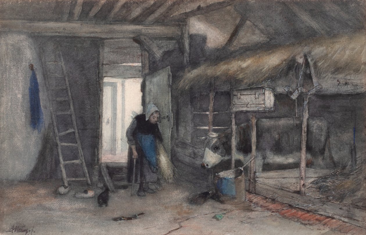 Tâches du matin, vers 1845-65 - Anton Mauve
