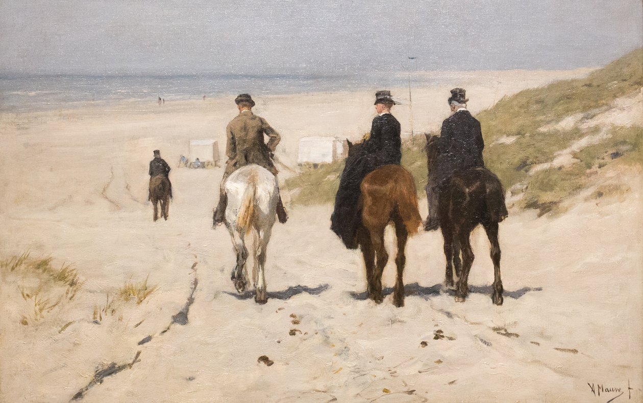 Promenade matinale le long de la plage - Anton Mauve