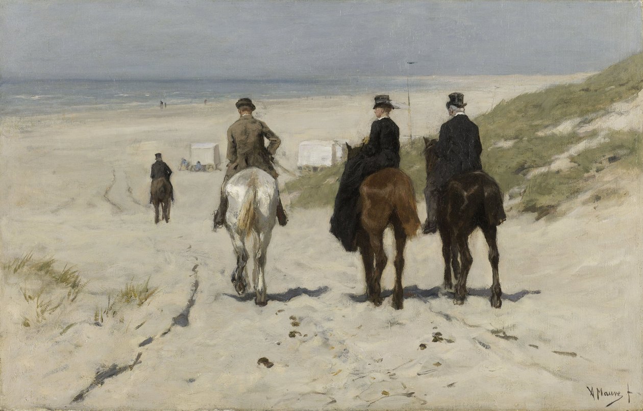 Promenade matinale le long de la plage - Anton Mauve