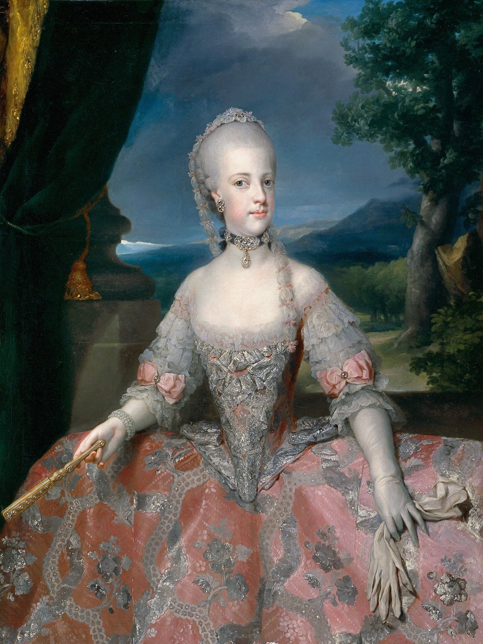 Espagnol :  María Carolina de Habsburgo-Lorena, reina de Nápoles Maria Carolina de Habsburg-Lorraine, Reine de Naples - Anton Raphael Mengs