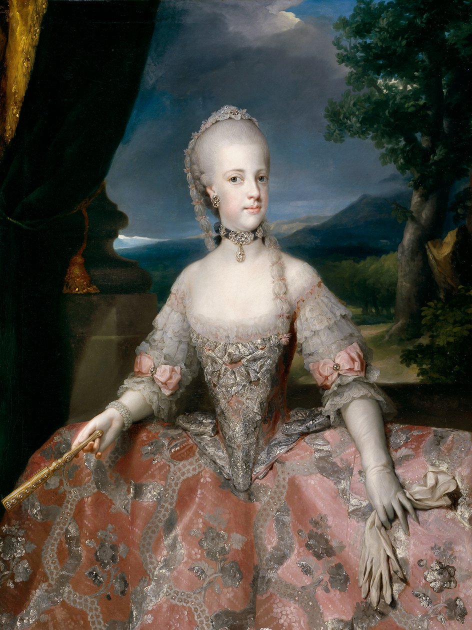 Espagnol :  María Carolina de Habsburgo-Lorena, reina de Nápoles Maria Carolina de Habsburg-Lorraine, Reine de Naples - Anton Raphael Mengs