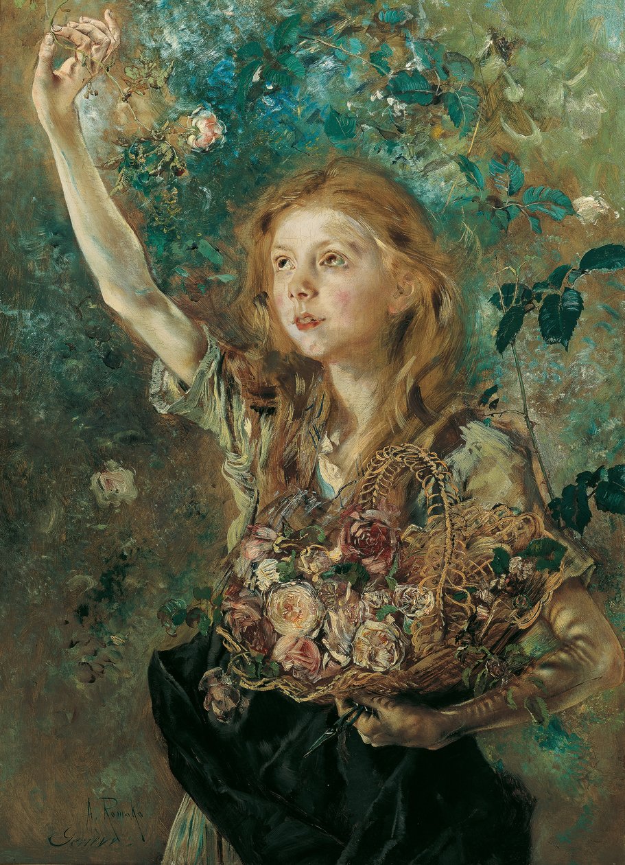 La cueilleuse de roses - Anton Romako
