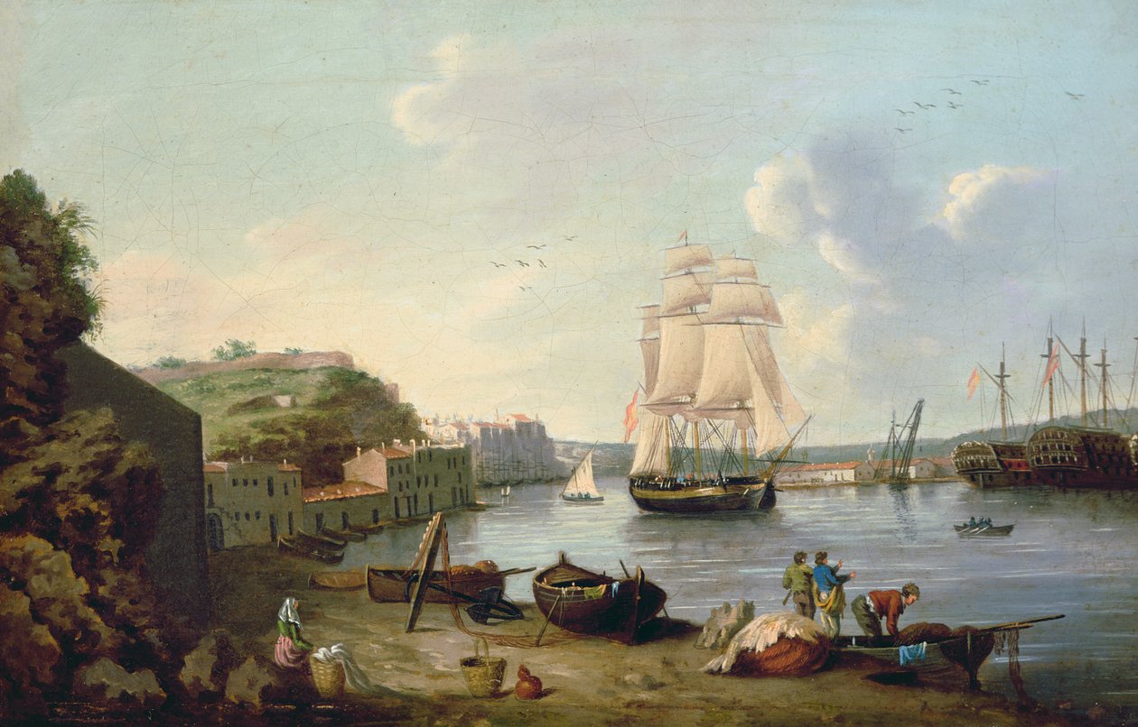 Navire sous Voile dans le Port de Port Mahon, Minorque - Anton Schantz