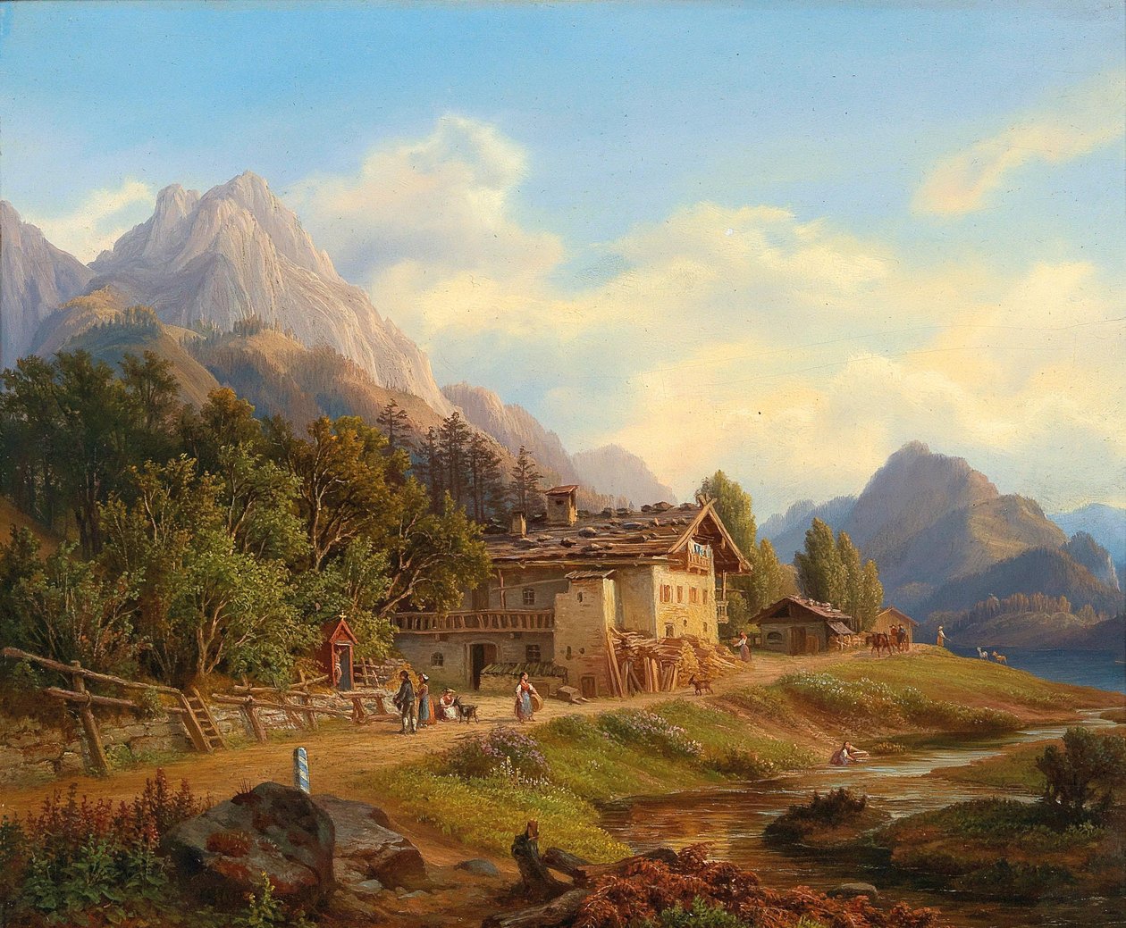 French : Partie au lac Hintersee à Ramsau près de Berchtesgaden - Anton Schiffer