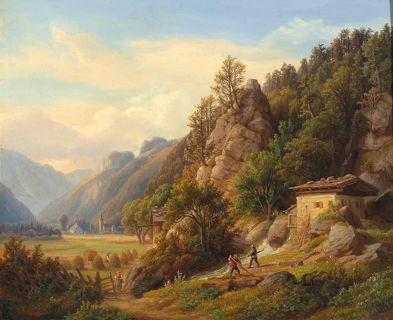 French : Partie près de Frohnwies sur le chemin de Lofer à Salfelden dans le Pinzgau - Anton Schiffer