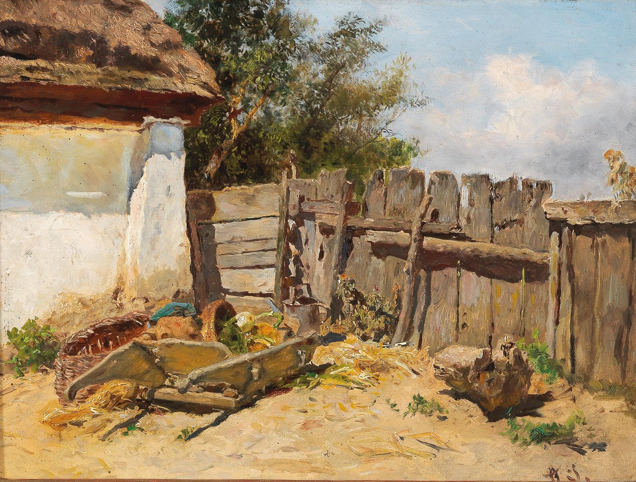Dans le jardin de la ferme - Anton Schrodl