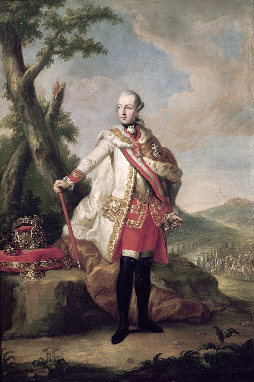 Portrait en pied de Joseph II (1741-90) de Habsbourg-Lorraine, Empereur romain germanique, c.1765 - Anton von Maron