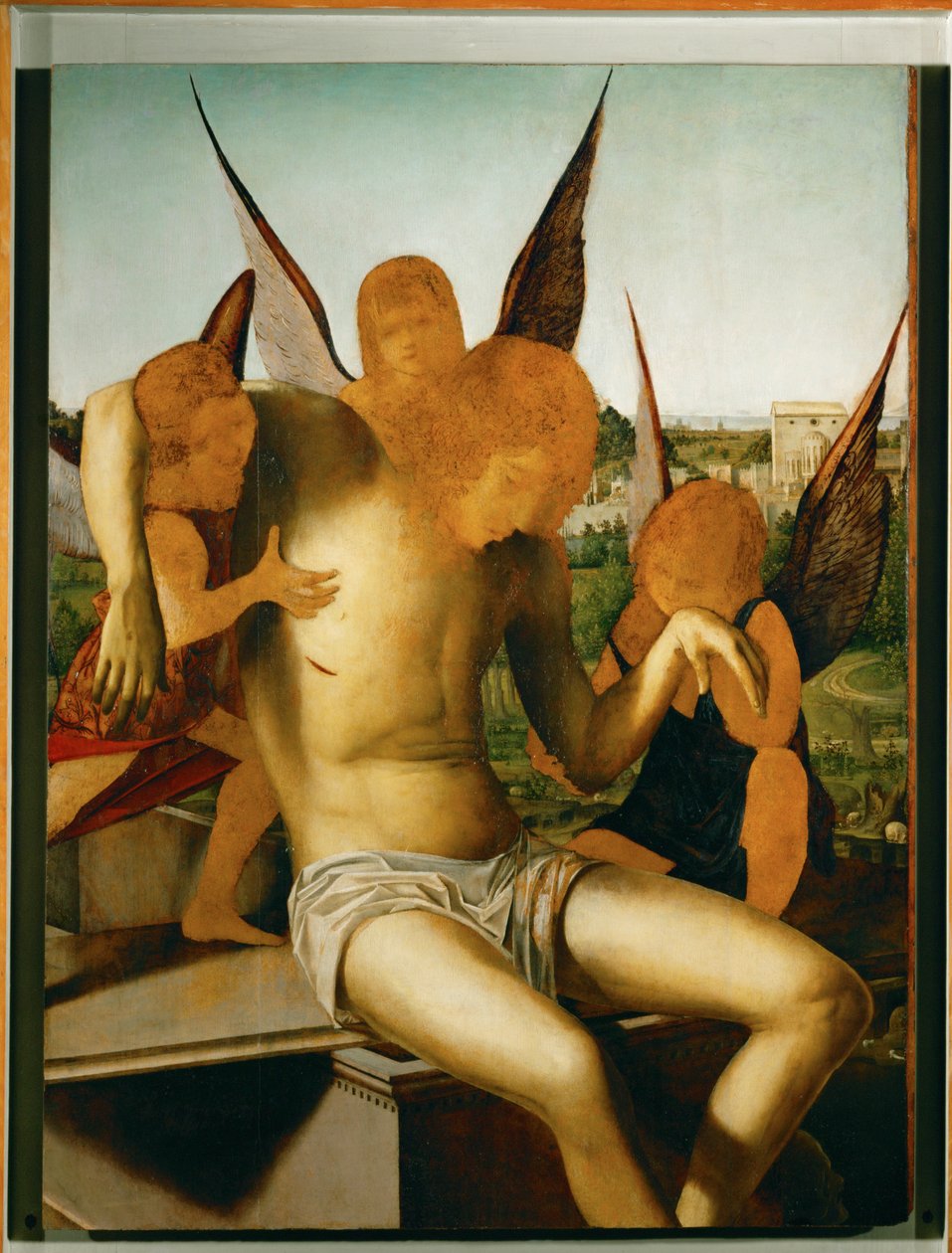 Piéta avec trois anges, vers 1475 (huile sur bois) - Antonello da Messina