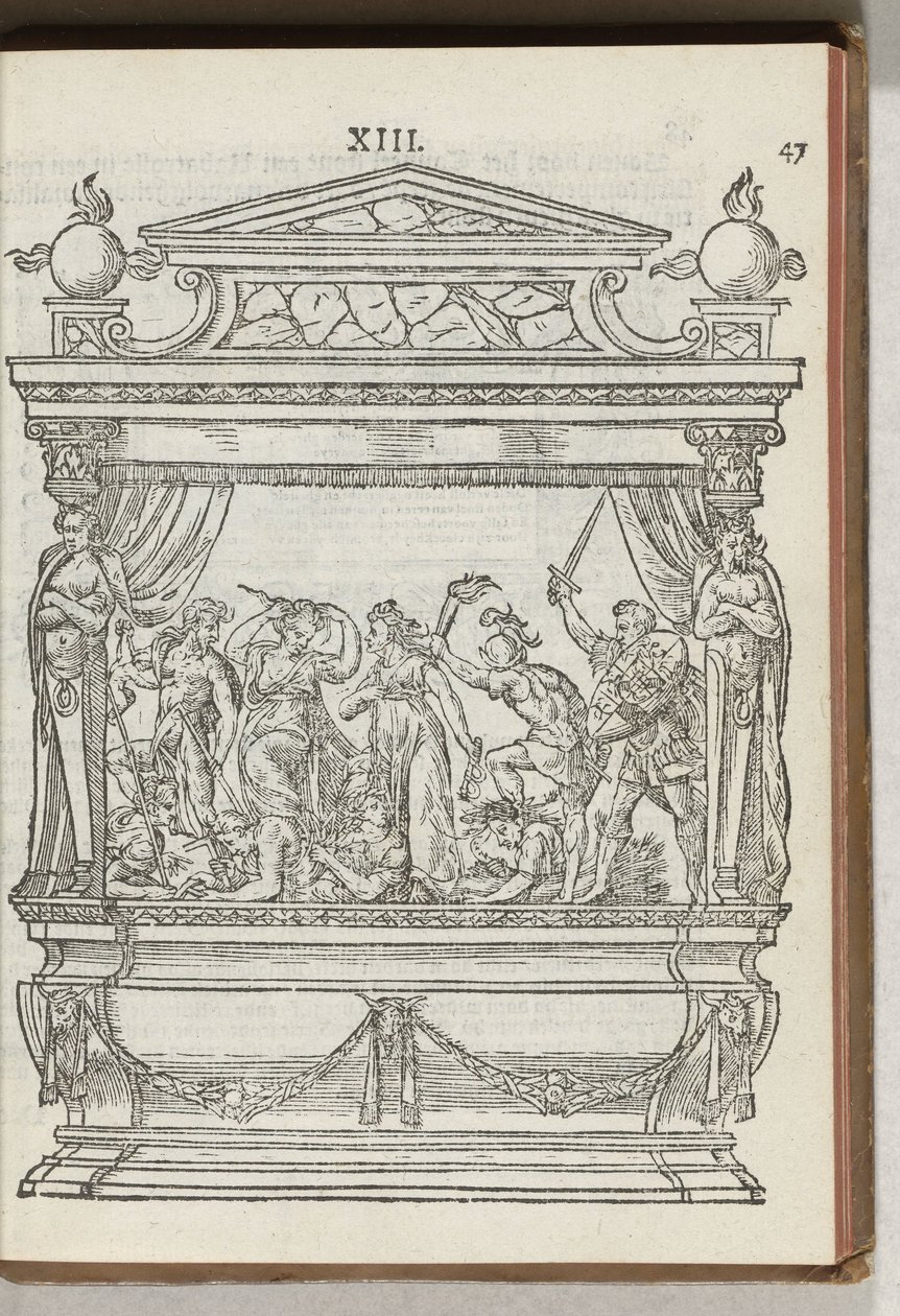 Deuxième estrade décorée avec scène : le prince chasse la Guerre et la Discorde, 1577 - Antoni van Leest