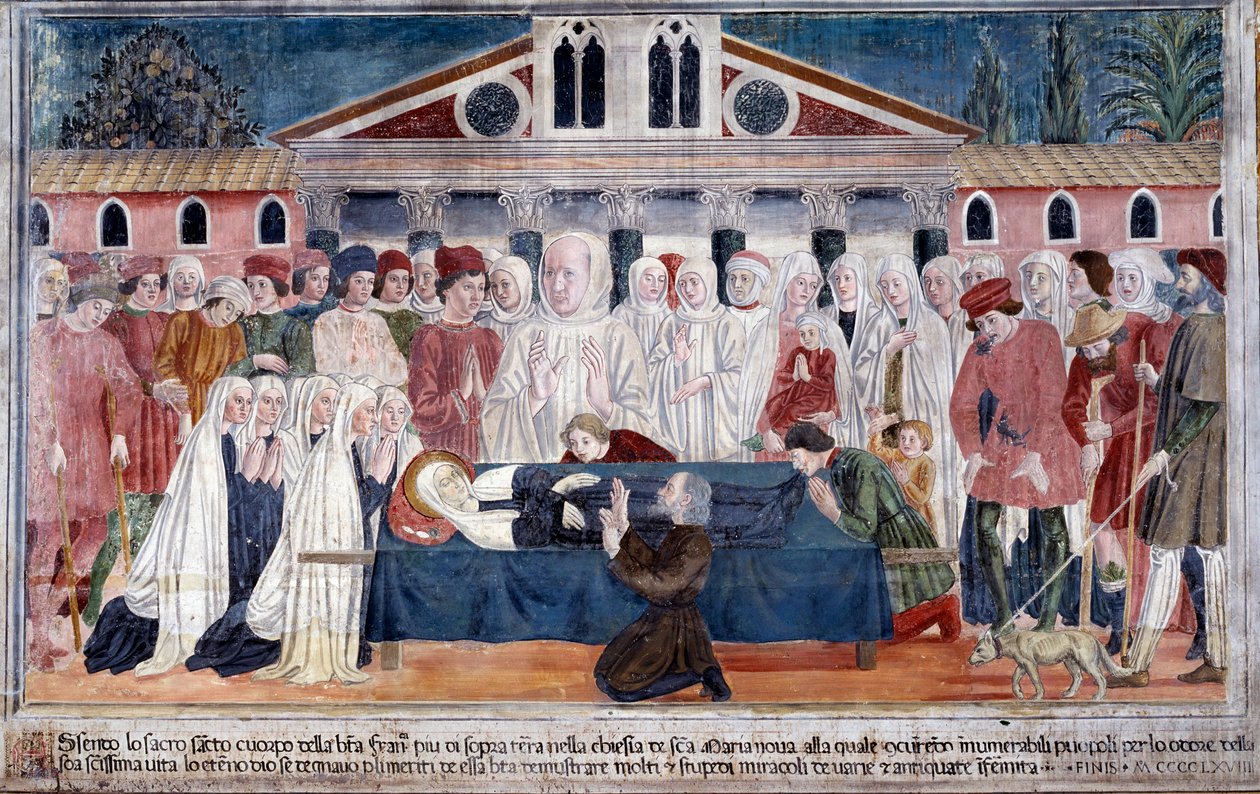 Vie de Sainte Francesca Romana : La mort de la sainte - Antoniazzo Romano
