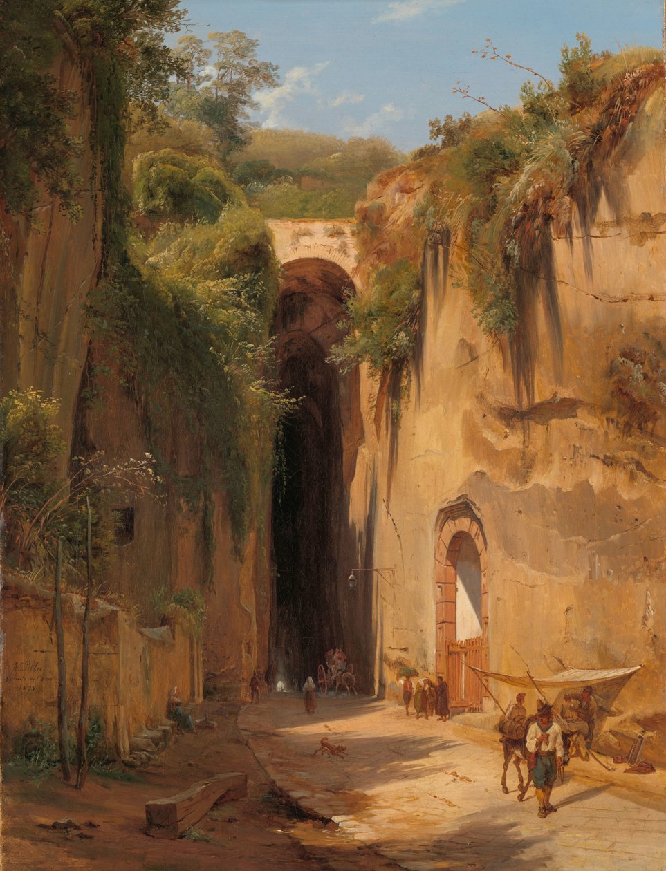La grotte de Posillipo à Naples - Antonie Sminck Pitloo