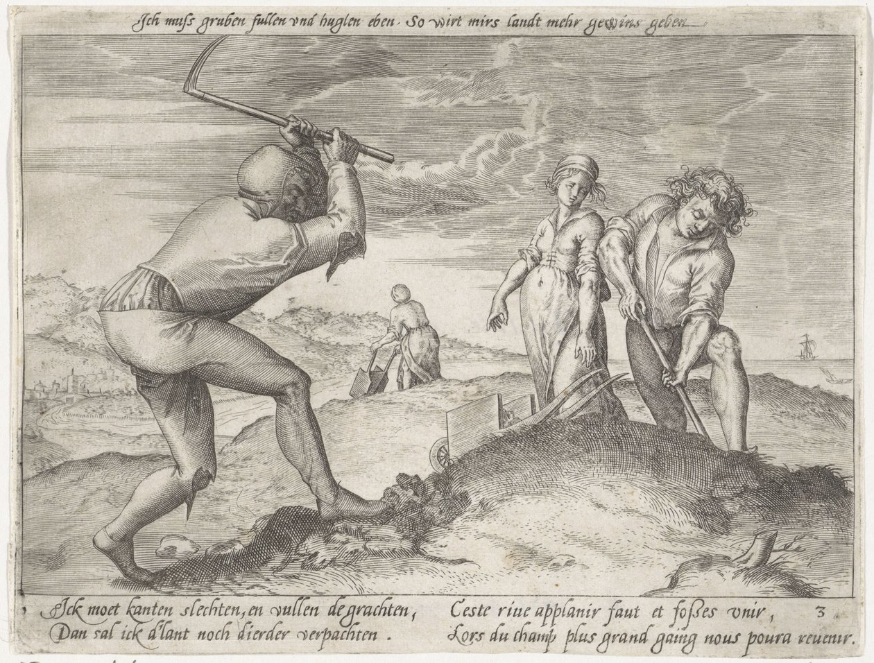 Nivellement du terrain - Antonie Wierix (II) (possibly)