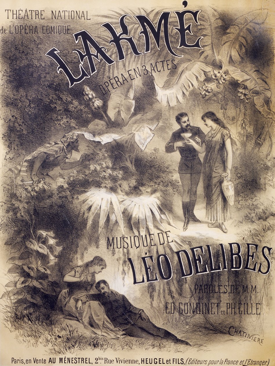 Affiche pour Lakmé, opéra avec livret d