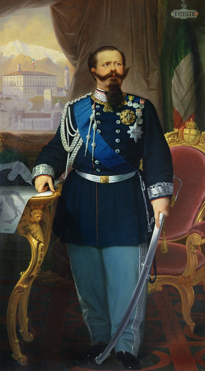 Portrait de Victor Emmanuel II (1820-78) Roi de Sardaigne et d