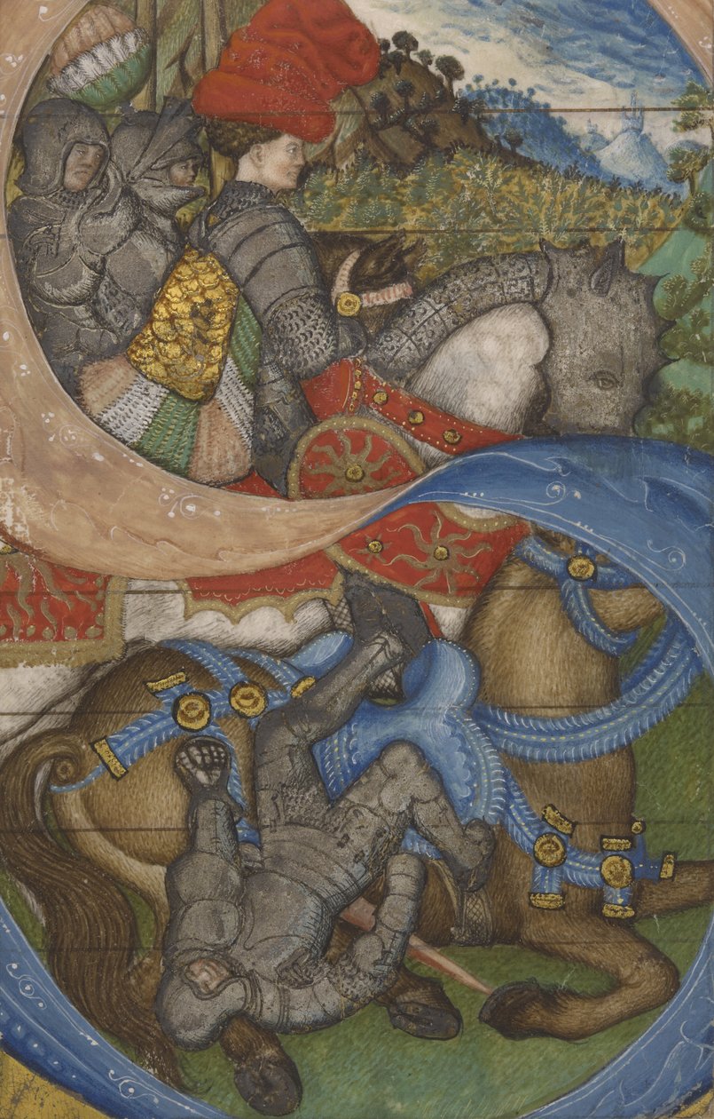 Initiale S et la conversion de Saint Paul Ms 41, vers 1440-50 - Antonio Pisanello