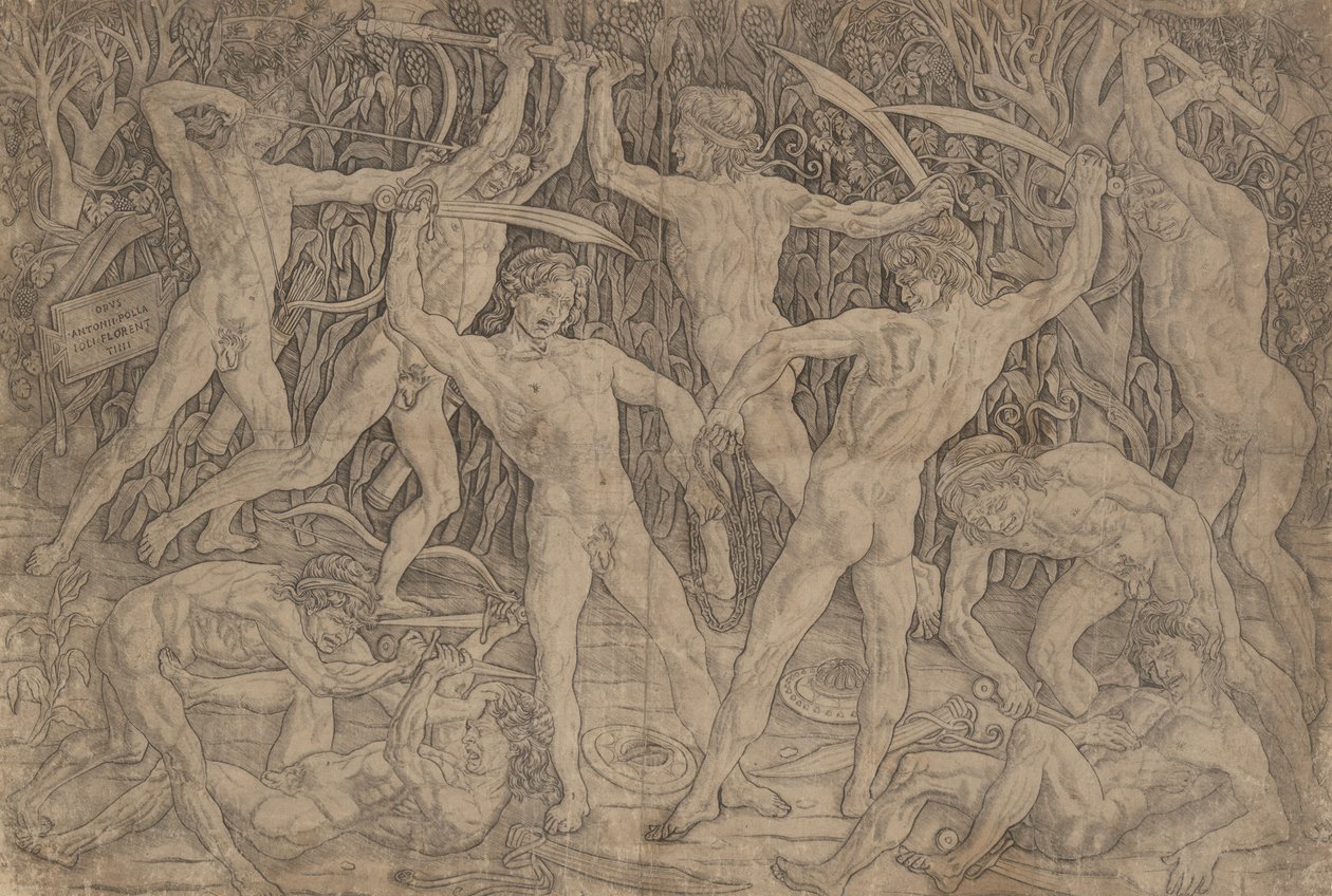 Bataille des Dix Hommes Nus, 1465 - Antonio Pollaiuolo