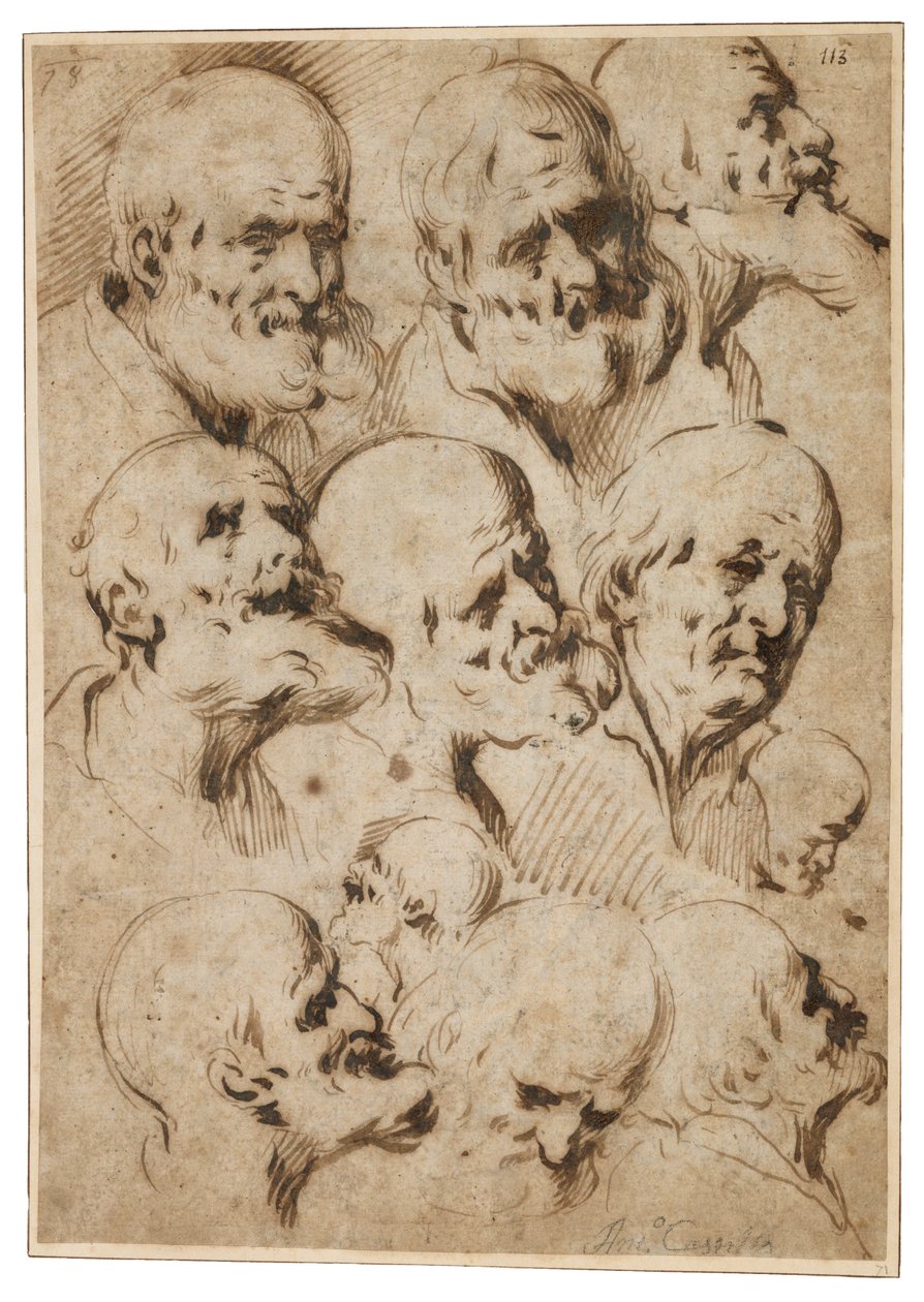 Étude des têtes des apôtres, vers 1650 - Antonio del Castillo y Saavedra