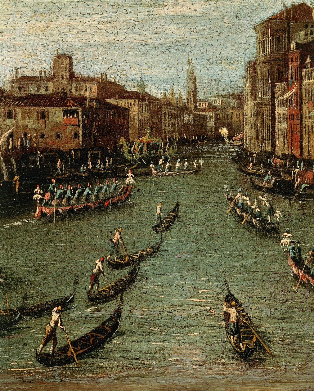 La Régate Historique : Gondoles sur le Grand Canal - Antonio (studio of) Canaletto