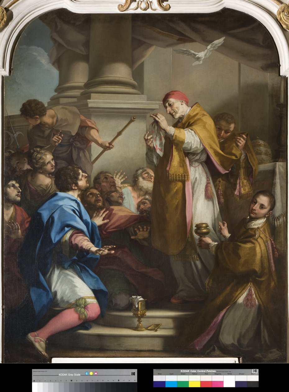 Saint Grégoire montrant le corporal taché de sang - Antonio Balestra