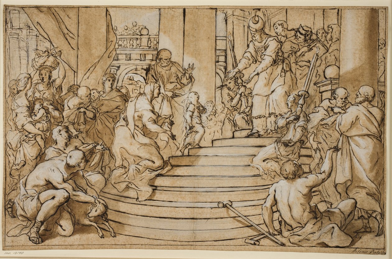 La Présentation de la Vierge au Temple - Antonio Balestra