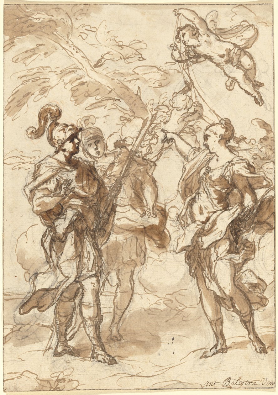 Vénus en chasseresse apparaissant à Énée et Achate - Antonio Balestra