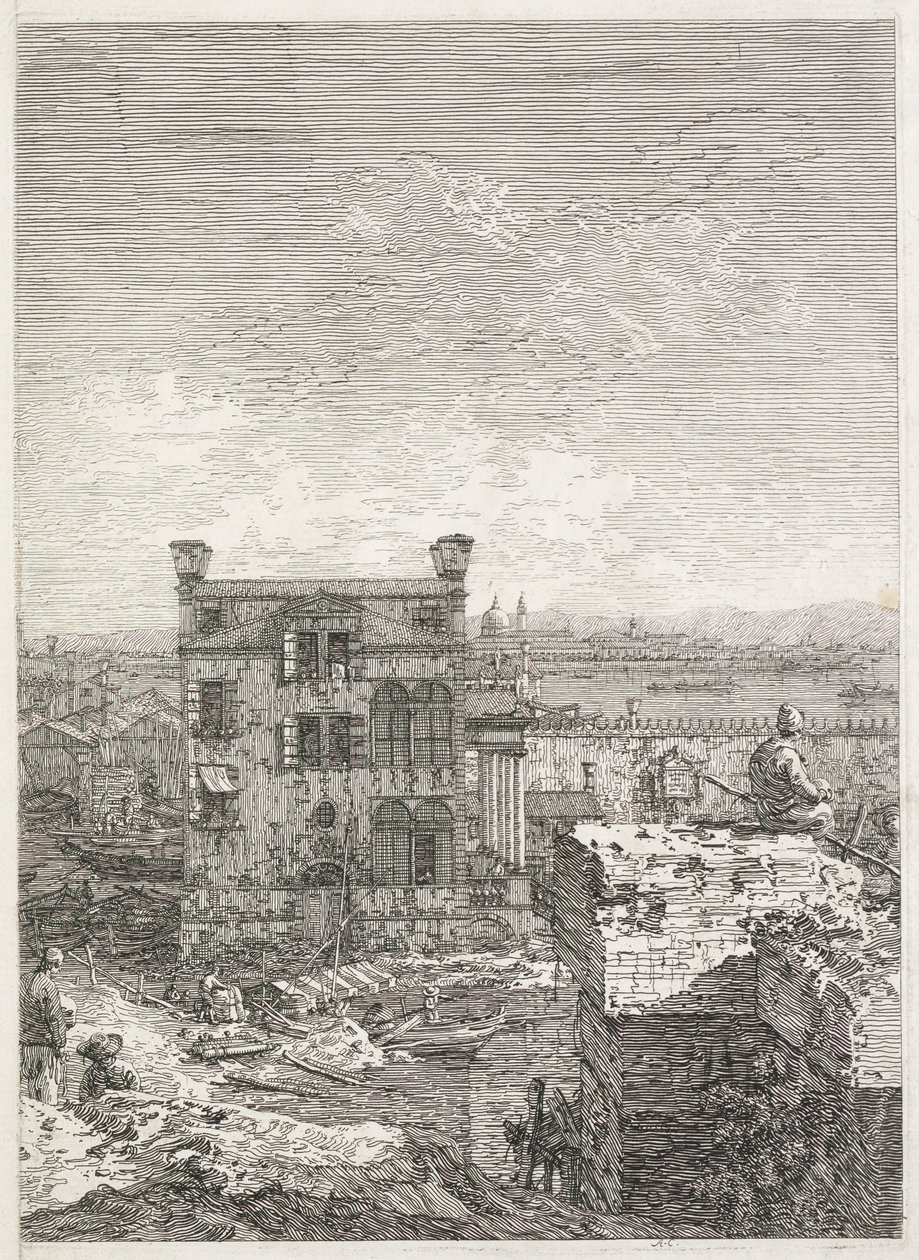 Vues : Une maison entourée de six colonnes, 1735-1746 - Giovanni Antonio Canal