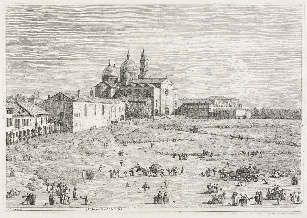 Vues : Église de Sainte Justine à Prà della Valle, Padoue - Antonio Canaletto