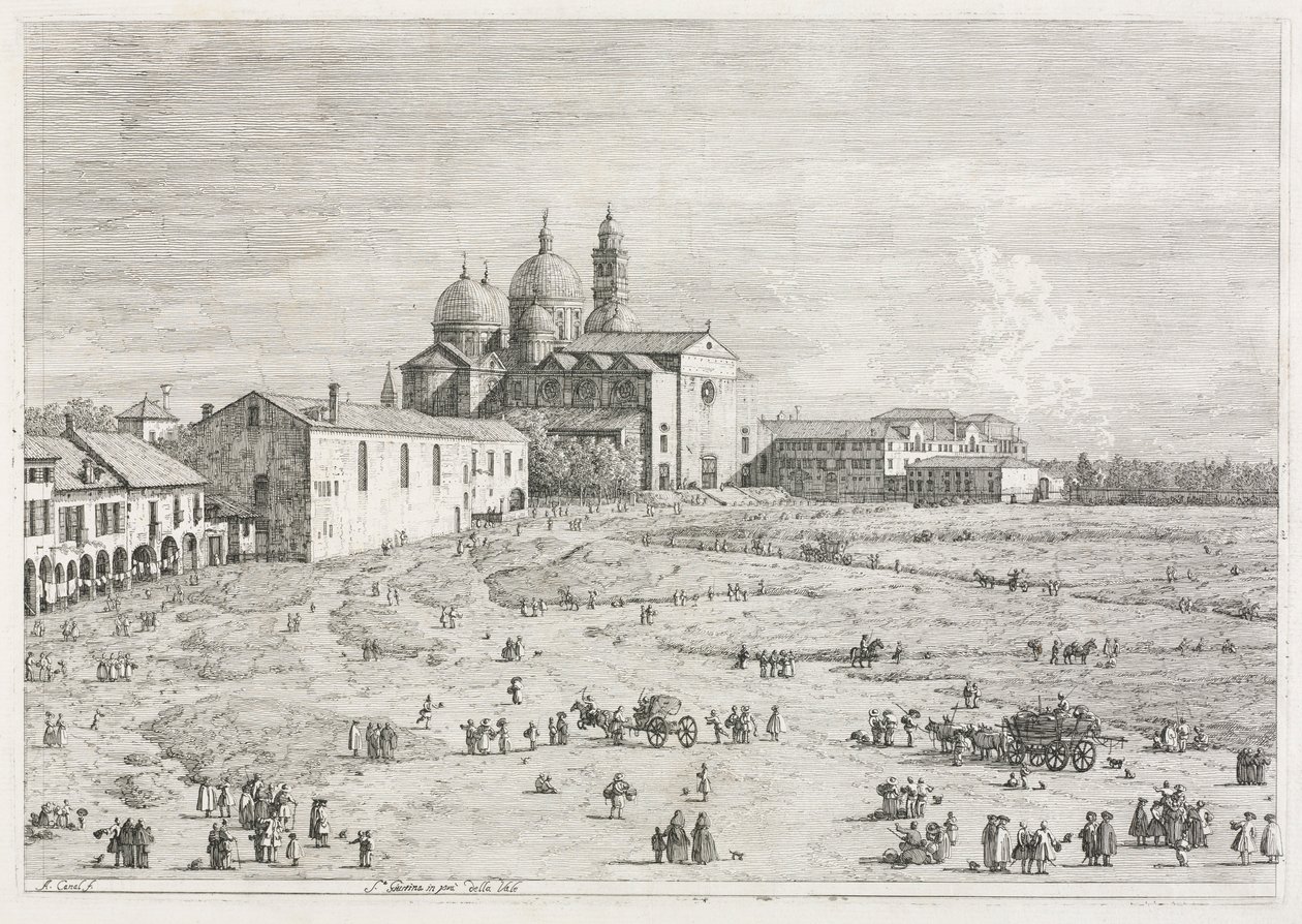 Vues : Église de Sainte Justine à Prà della Valle, Padoue, 1735-1746 - Giovanni Antonio Canal
