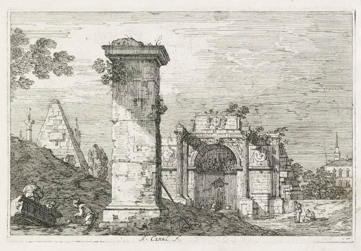 Vues : Le Pilier isolé - Giovanni Antonio Canal
