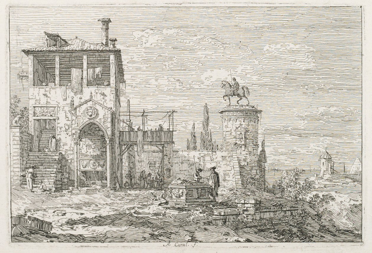 Vues : Le Monument Équestre, 1735-1746 - Giovanni Antonio Canal